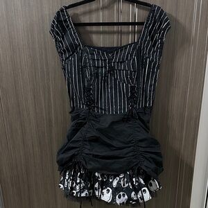 Disney Black and White Striped Nightmare Before Christmas Dress
